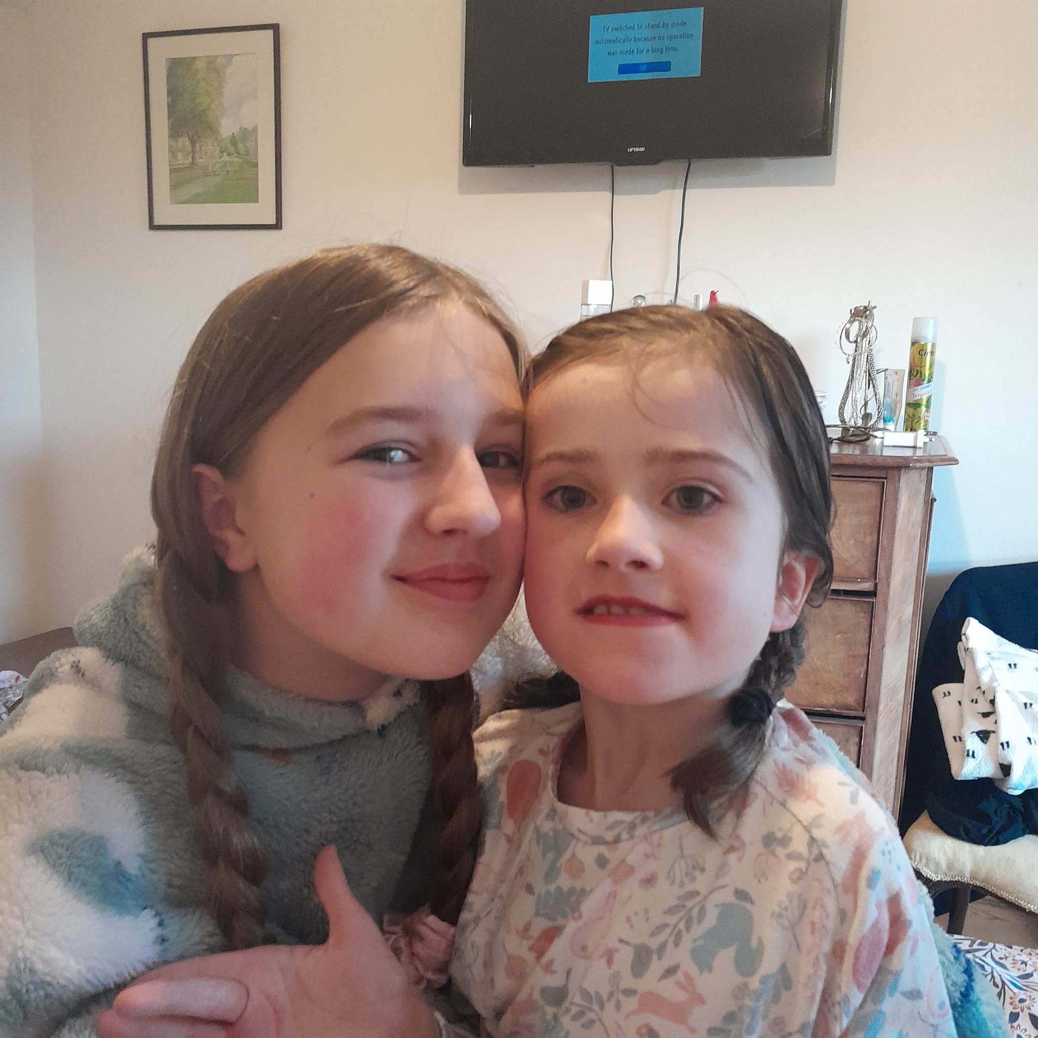 Poppy (right) has an older sister, Daisy (left)
