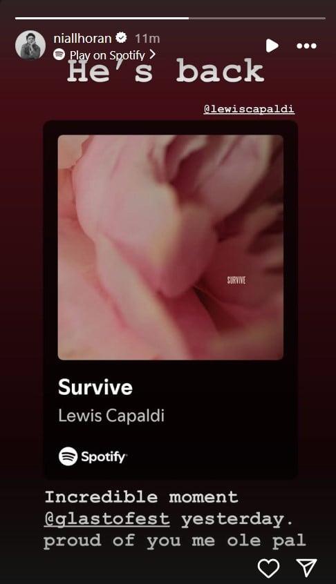 Niall Horan can’t be any prouder of best friend Lewis Capaldi